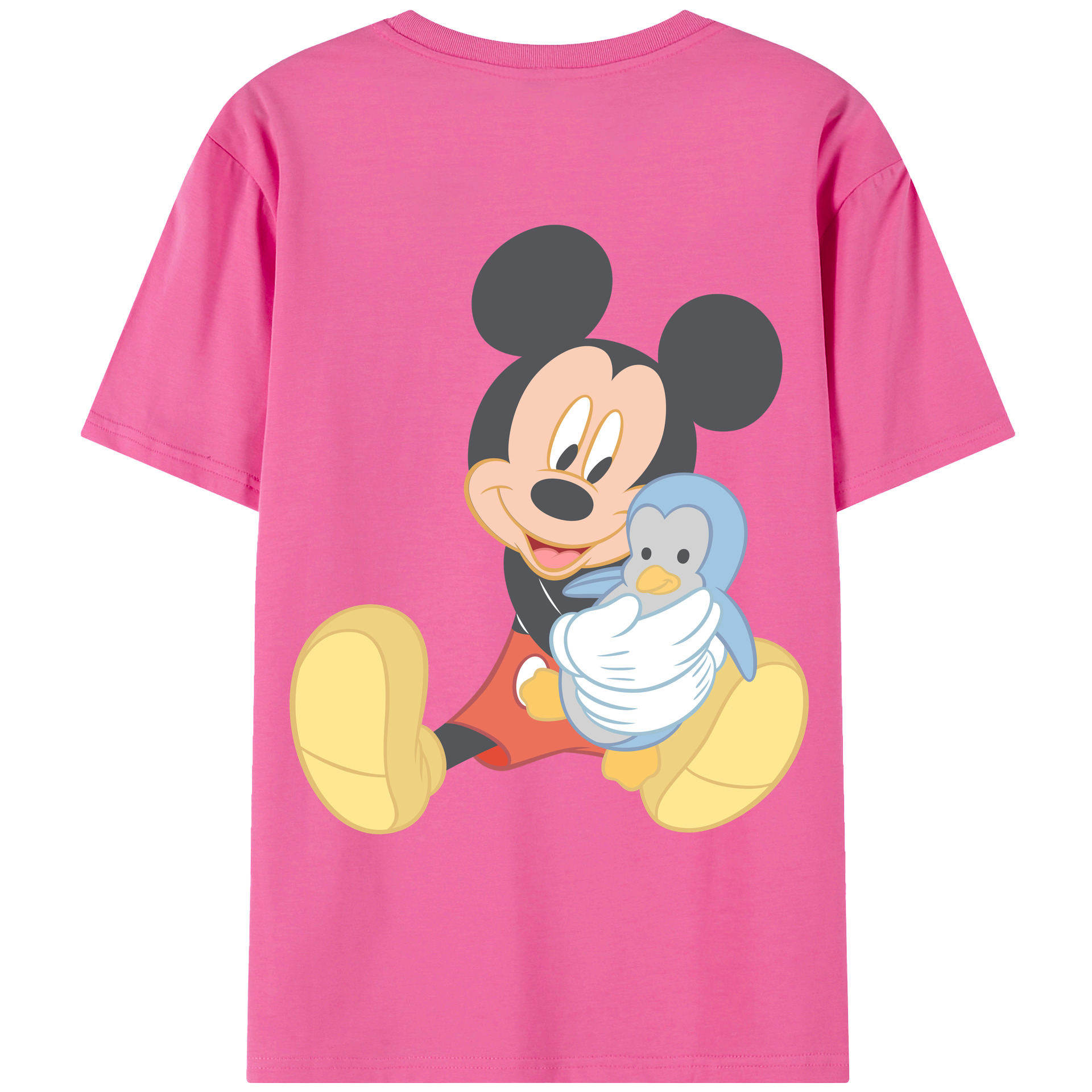 （画像用） ミッキーマウス Mickey Mouse レディース半袖Tシャツ(バックプリント)